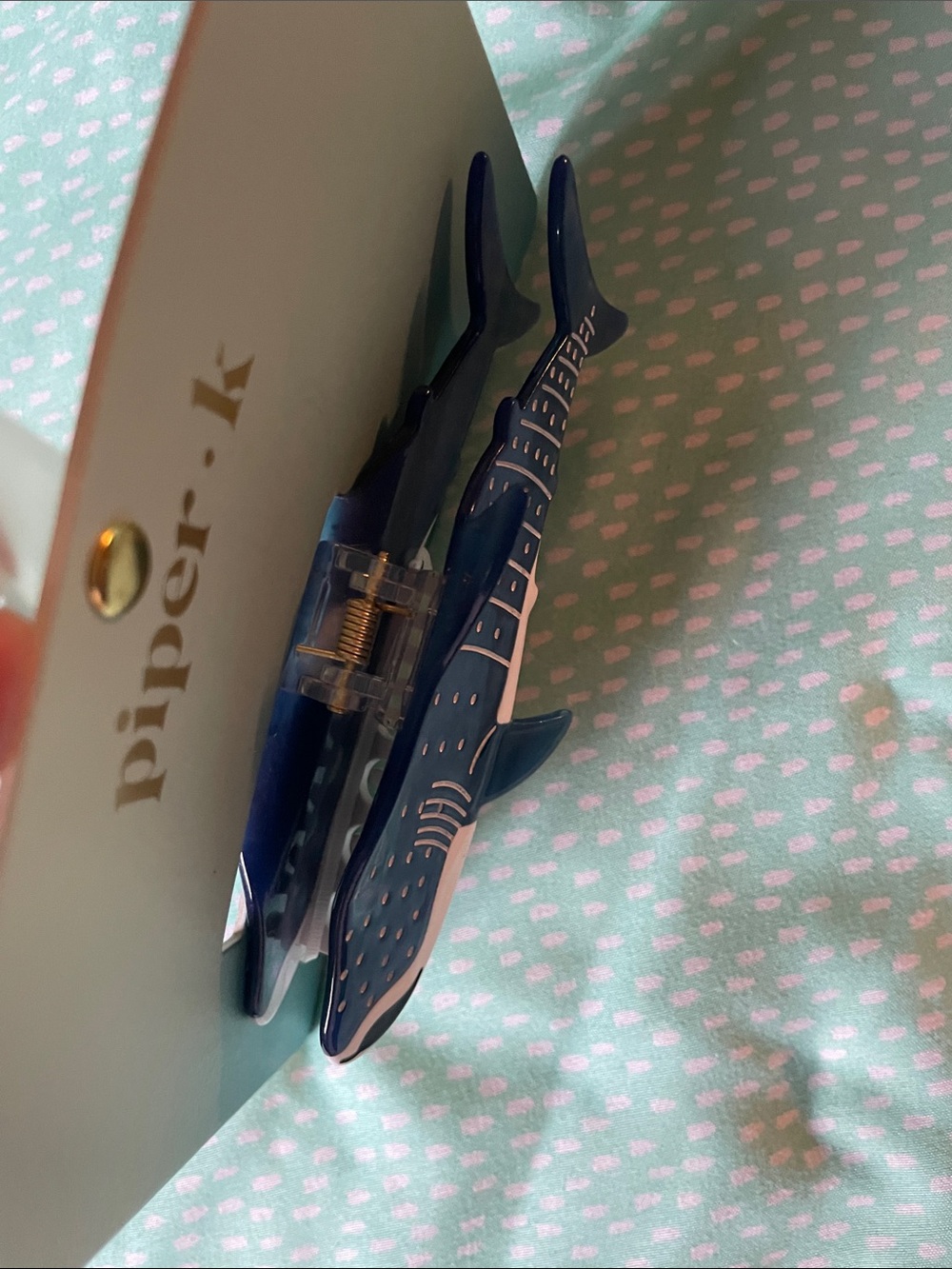 Piper • K Whale Shark Hair Clip - Picture 3 of 4